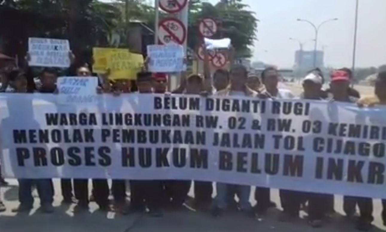 Warga Terdampak Tol Cijago Seksi 2 Mengklaim Belum Dapat Ganti Untung