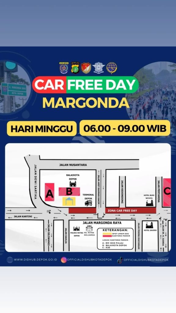 Rekayasa lalin saat CFD di Jalan Margonda