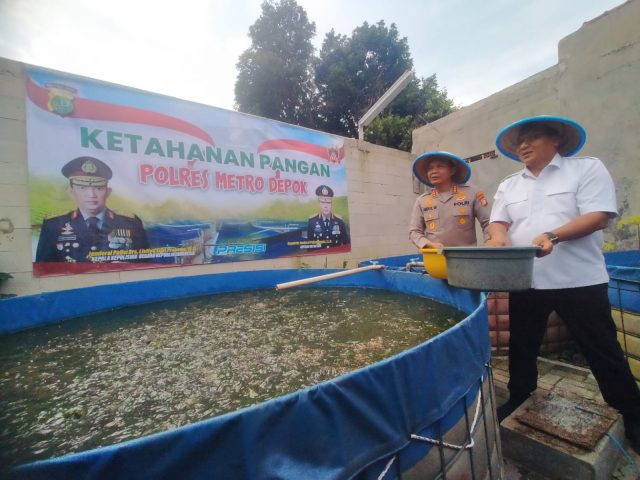 Tengok Budidaya Kolam Ikan Lele Polres Depok, Hasilnya Ngga Main-main Sampai 2 Ton