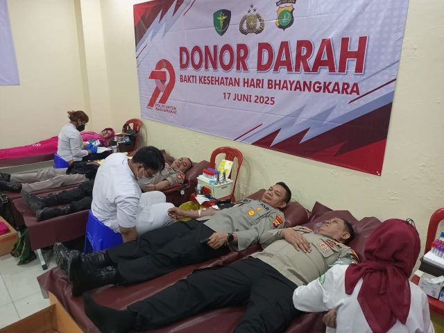 Jelang Hari Bhayangkara ke-79, Polres Depok Gelar Donor Darah