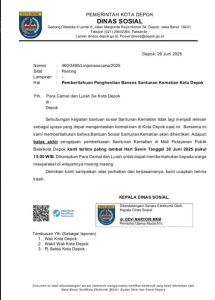 surat pemberhentian santuan kematian