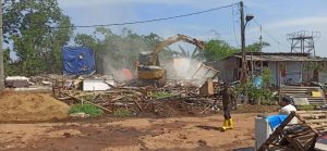 penertiban lahan eks RPH di Rangkapan Jaya