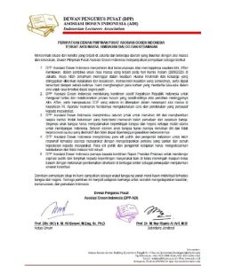 Pernyataan sikap DPP Asosiasi Dosen Indonesia