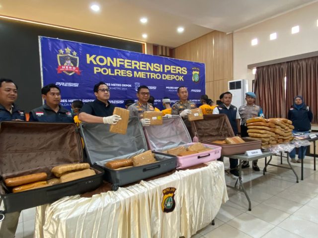 Komplotan Pengedar Ganja Dicokok, Barbuk 78,657 Kg Disita