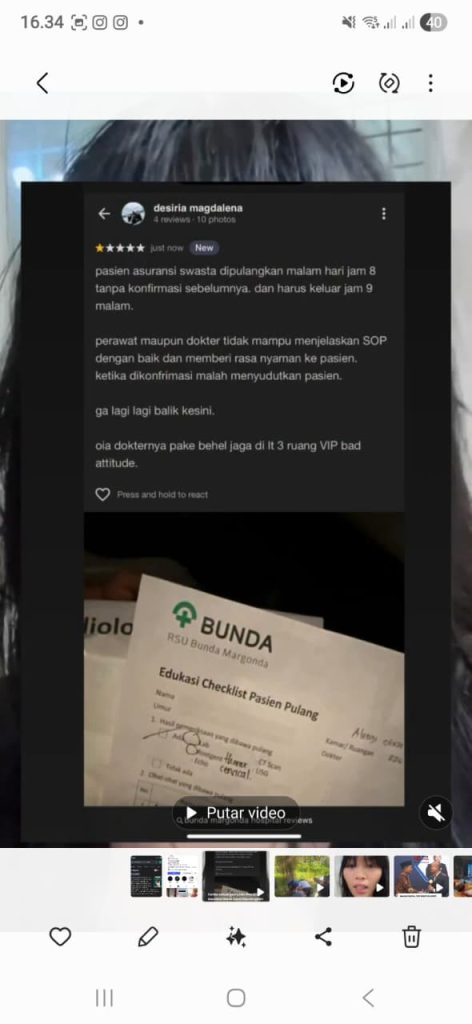 Pasien RS Bunda diduga diusir