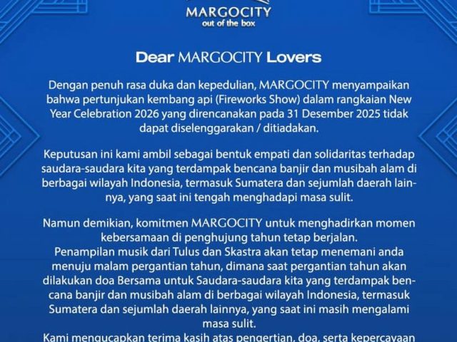 Jangan Kena Prank, Tidak Ada Pesta Kembang Api Tahun Ini di Depok