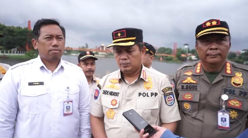 Satpol PP dan PUPR tinjau pembongkaran di Setu Tujuh Muara