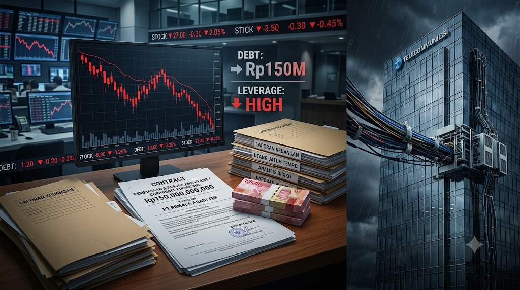 Ilustrasi risiko utang dan leverage PT Remala Abadi Tbk setelah pembiayaan Rp150 miliar