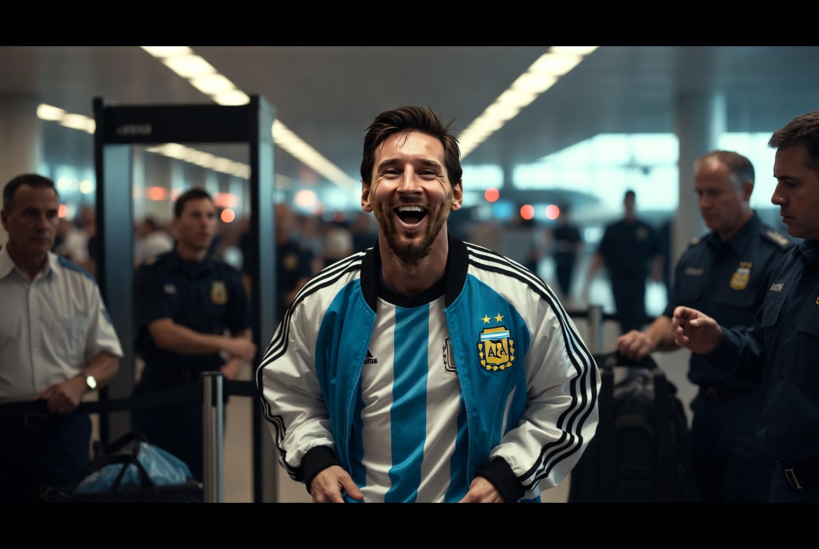 Messi Tertawa Saat Pemeriksaan Ketat di Bandara AS Jelang Laga Argentina Kontra Cape Verde