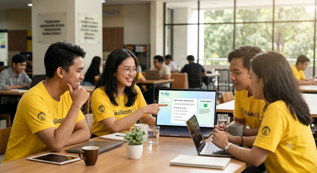 Mahasiswa Fasilkom UI luncurkan Tofly, platform persiapan TOEFL ITP berbasis kecerdasan buatan. Solusi pembelajaran personal, praktis, dan terjangkau.
