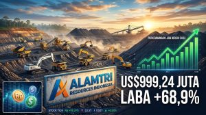 Kinerja keuangan ADRO semester I 2026 dengan pendapatan US$999,24 juta dan laba bersih US$329,20 juta