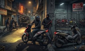 ilustrasi pencurian motor- Ask Gemini